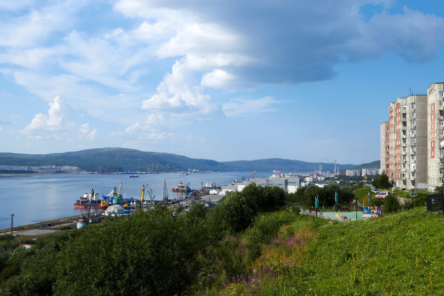 Панорама Мурманского порта