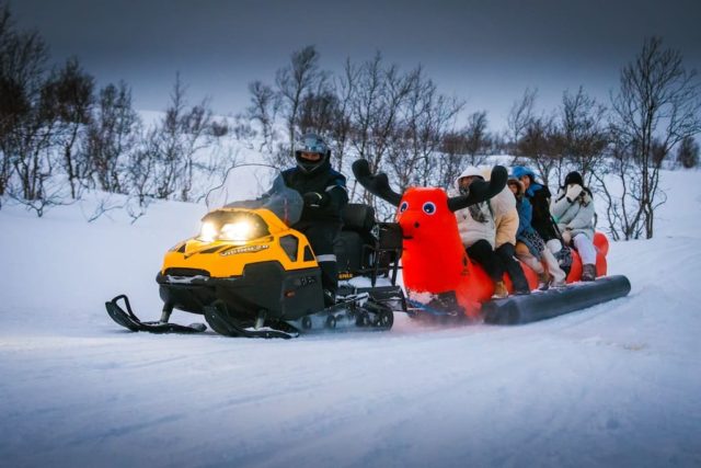 Катание на снегоходе в парке Северное Сияние
